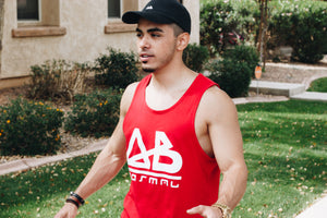 Red ABnormal Tank Top